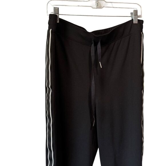 Boston Proper Drawstring Side Stripe Lounge Travel Track Wide Leg Pants - Picture 3 of 8